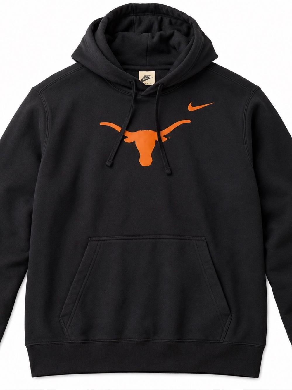 Nike Texas Longhorns Hoodie Adult Large Black Orange Pullover Sweatshirt